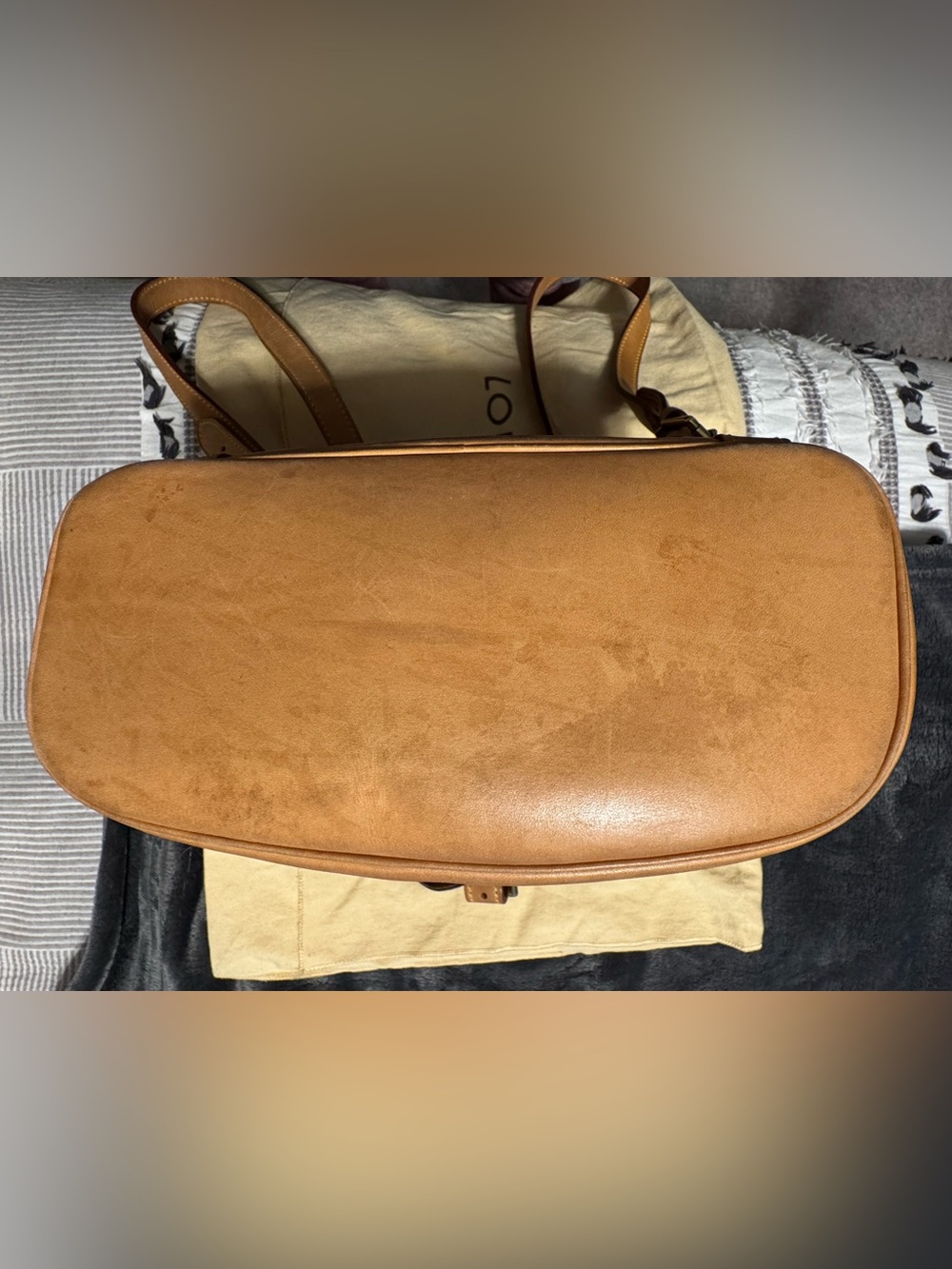 Louis Vuitton Monogram Canvas Drawstring Backpack with Tan Trim - Picture 6 of 15